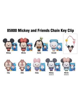 DISNEY - Mickey & Friends - Charm Bag Clip (Display 24 Pcs) Monogram 1 - Culture-Pop-France