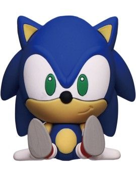 SONIC - Sonic assis - Aimant à collectionner en mousse 3D Monogram 1 - Culture-Pop-France