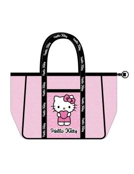 HELLO KITTY - Rose - Sac de Plage Premium '62x39x20cm' Cerda 1 - Culture-Pop-France