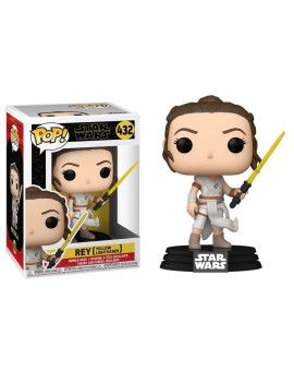 STAR WARS IX - POP N° 432 - Rey w/ Yellow Saber Funko 1 - Culture-Pop-France