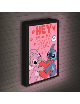 DISNEY - Stitch & Angel - Canvas Lumineux 40X30 Cm Pyramid 1 - Culture-Pop-France