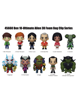 BEN 10 - 3D Foam Bag Clip (Display 24 Pcs)