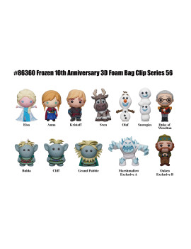LA REINE DES NEIGES - Series 59 - 3D Foam Bag Clip (Display 24 Pcs)