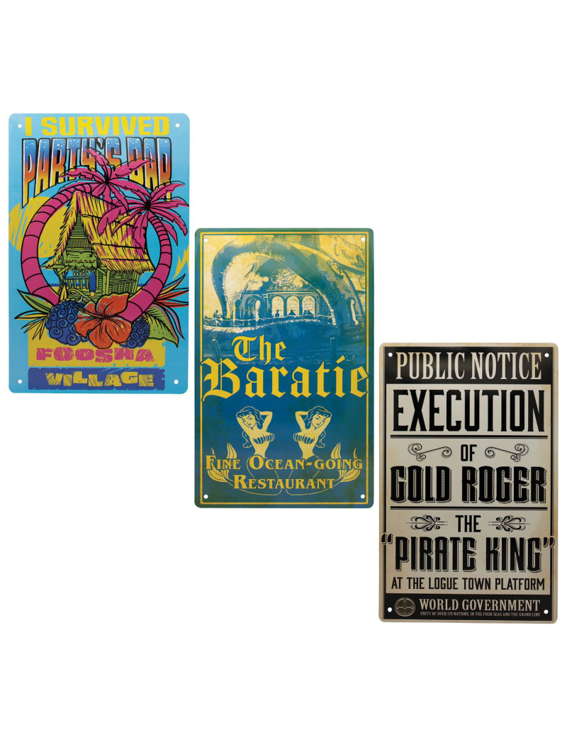 ONE PIECE NETFLIX - Set de 3 Plaques en Métal ONE PIECE NETFLIX - Set de 3 Plaques en Métal