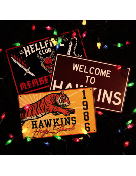 STRANGER THINGS - Set de 3 Plaques en Métal
