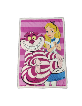ALICE & Chat du Cheshire - Plaid Premium '100X150cm'