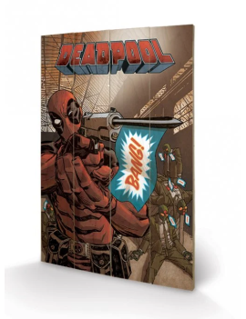 DEADPOOL - Bang - Impression sur bois 40x59cm