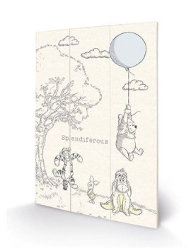 DISNEY - Winnie the Pooh - Impression sur bois 20x29.5cm