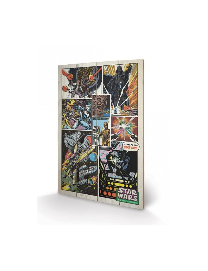 STAR WARS - Retro Comic - Impression sur bois 40x59cm STAR WARS - Retro Comic - Impression sur bois 40x59cm