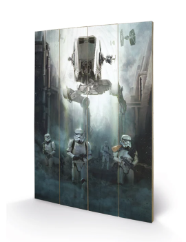STAR WARS ROGUE ONE - Stormtrooper Patrol - Impression sur bois 40x59c