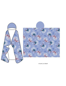 DISNEY - Stitch & Angel - Couverture à capuche 120x150cm