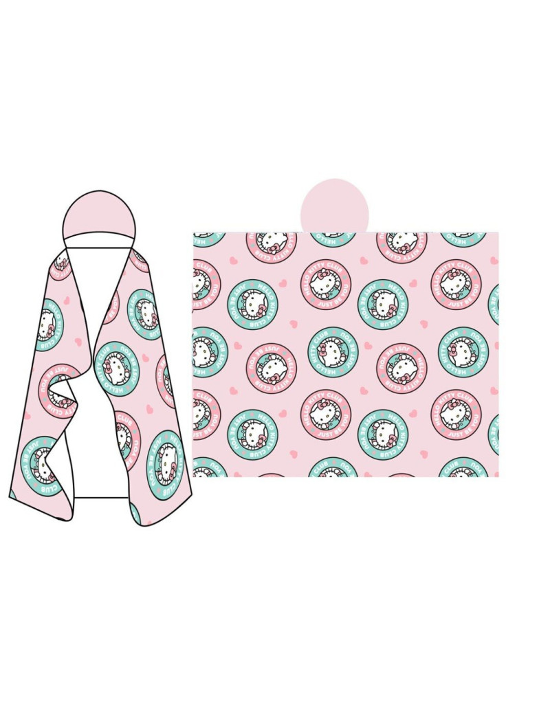 HELLO KITTY - Couverture à capuche 120x150cm HELLO KITTY - Couverture à capuche 120x150cm