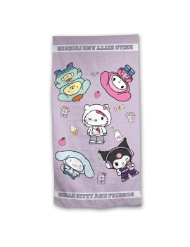 HELLO KITTY - Serviette de Plage 100% Coton - 90x140cm