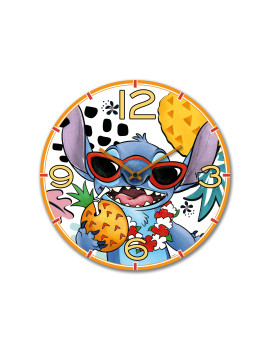 STITCH - Horloge Murale 35cm - Blanc
