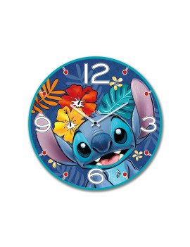 STITCH - Horloge Murale 35cm - Bleu