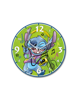 STITCH - Horloge Murale 35cm - Vert