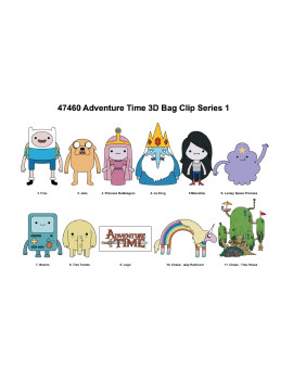 ADVENTURE TIME - Series 1 - 3D Foam Bag Clip (Display 24 Pcs)