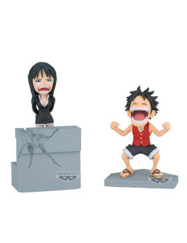 ONE PIECE - Luffy & Nico Robin - Figurine WCF Log Stories 10cm