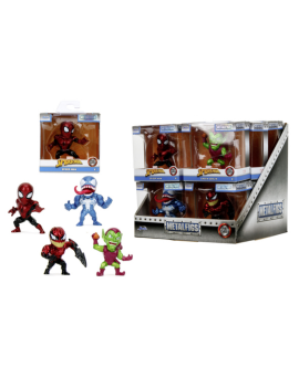 SPIDER-MAN - Display de Figurines 6,5cm - 4 Modèles - 12pc - Wave 3