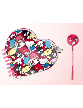 HELLO KITTY & Friends - Gift Box - Journal Secret   Stylo Bille