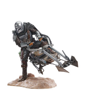 THE MANDALORIAN - Din Djarin avec Speeder - Statuette Prem. Coll. 25cm