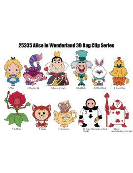 ALICE AU PAYS DES... - Series 2 - 3D Foam Bag Clip (Display 24 Pcs)
