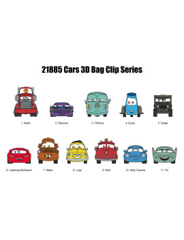 CARS - Series 1 - 3D Foam Bag Clip (Display 24 Pcs)