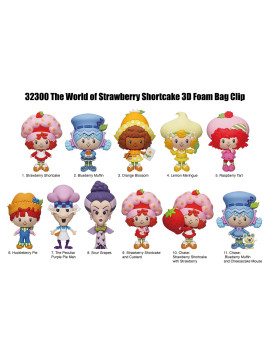CHARLOTTE AUX FRAISES - Series 1 - 3D Foam Bag Clip (Display 24 Pcs)