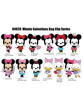 MINNIE - Series 1 - 3D Foam Bag Clip (Display 24 Pcs)