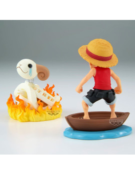 ONE PIECE - Luffy & Going Merry - WCF Log Stories Figurine 8cm