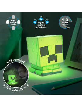 MINECRAFT - Creeper - Lampe en Silicone Rechargeable 15cm