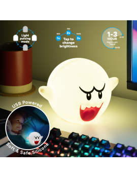 SUPER MARIO - Boo - Lampe en Silicone Rechargeable 15cm