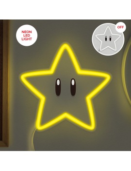 SUPER MARIO - Star - Lampe Murale Neon LED
