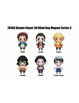 DEMON SLAYER -Serie 3 - 3D Foam Magnets in blind bags (Display 12 Pcs)