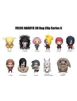 NARUTO - Series 6 - 3D Foam Bag Clip (Display 24 Pcs)