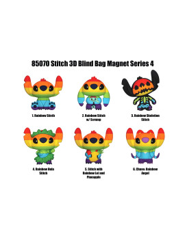 STITCH - Serie 4 - 3D Foam Magnets in blind bags (Display 12 Pcs)