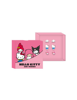 HELLO KITTY & Friends - 3 Paires de Clous d'Oreilles