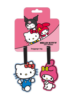 HELLO KITTY & MELODY - Set d'Etiquettes à Bagages - 2 Pc.