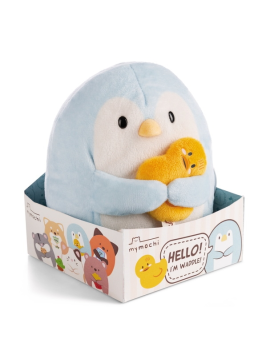 BIG FRIENDS - Pingouin Waddle avec canard - Peluche 27cm