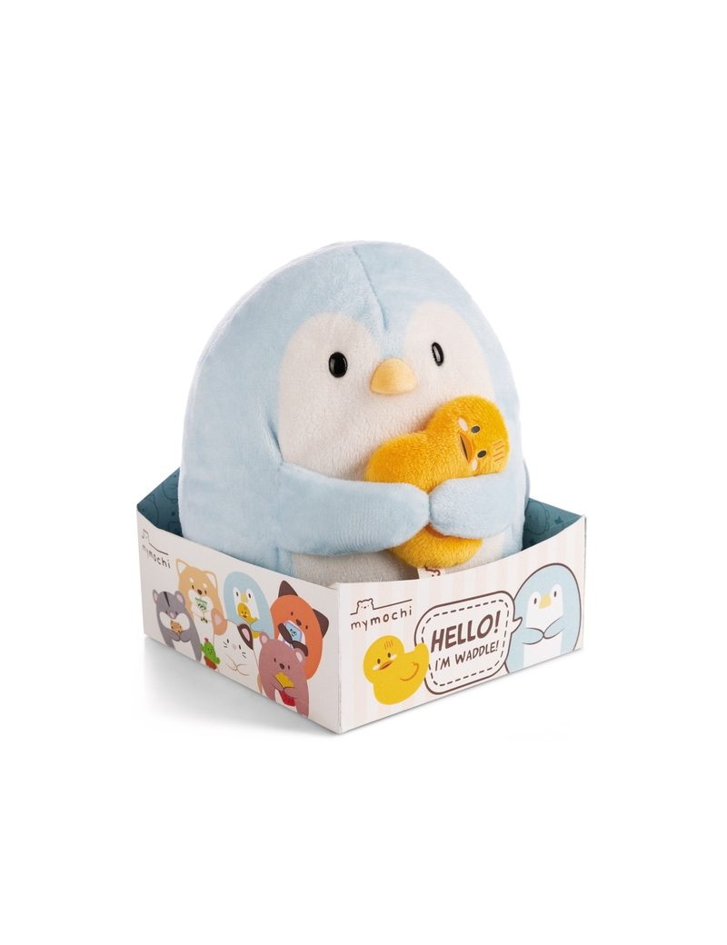 BIG FRIENDS - Pingouin Waddle avec canard - Peluche 27cm BIG FRIENDS - Pingouin Waddle avec canard - Peluche 27cm
