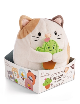 SUPER MOCHIE - Chat Angy avec Cactus - Peluche 16cm
