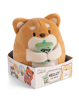 SUPER MOCHIE - Chien Hiro avec bubble tea - Peluche 16cm