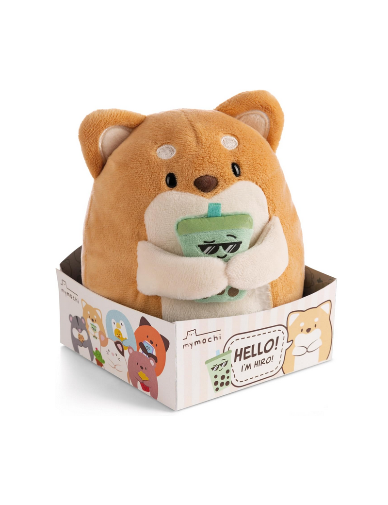 SUPER MOCHIE - Chien Hiro avec bubble tea - Peluche 16cm SUPER MOCHIE - Chien Hiro avec bubble tea - Peluche 16cm