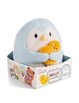 SUPER MOCHIE - Pingouin Waddle avec canard - Peluche 16cm