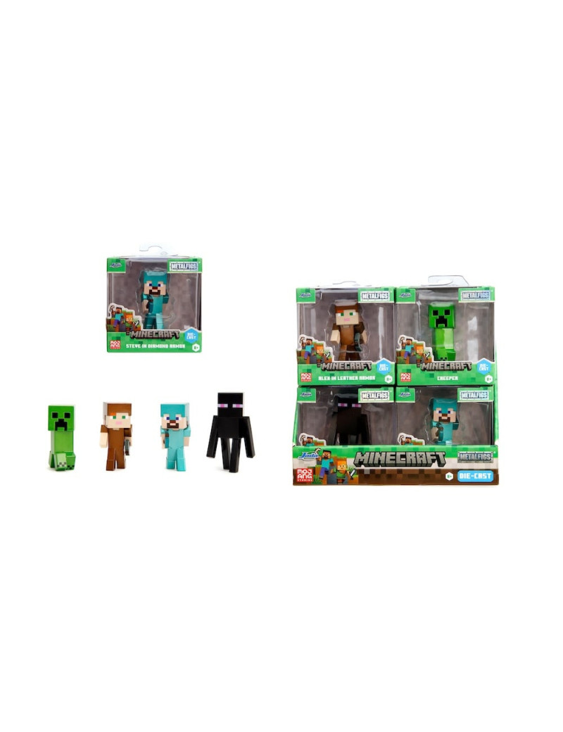 MINECRAFT - Display de Figurines 6cm - 4 Modèles - 12pc MINECRAFT - Display de Figurines 6cm - 4 Modèles - 12pc