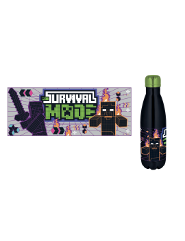 MINECRAFT - Survival Mode - Bouteille en Acier Inoxydable 780ml