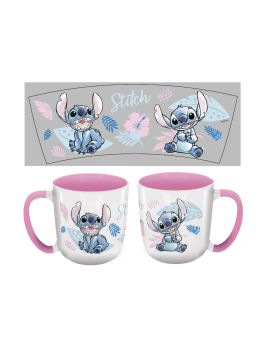 STITCH - Watercolor Rose - Mug Elite Intérieur Coloré - 384ml