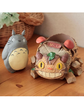 MON VOISIN TOTORO -Totoro gris & wagon chatbus -Diorama Planter 15.5cm