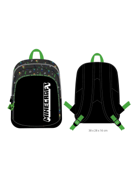 MINECRAFT - Sac à Dos 2 Compartiments '38x28x16cm'