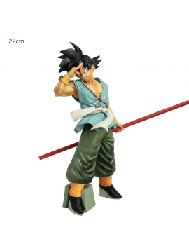 Figurine Son Goku tenue verte   baton  /- 22 cm - Dragon Ball Z 1 - Culture-Pop-France